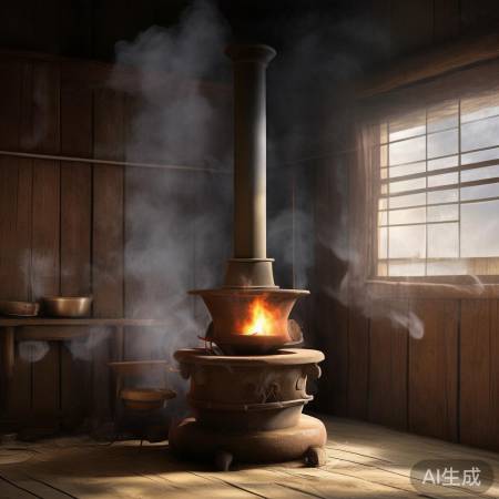 烟囱大小适宜,顺风排放