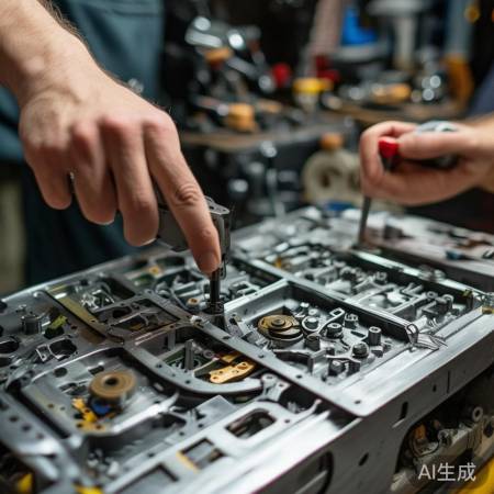 组装拼图,螺丝拧紧