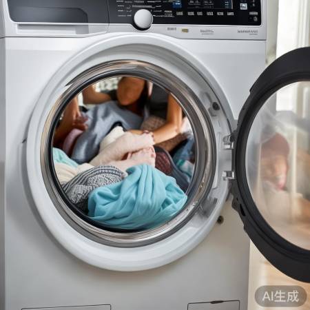 变频洗衣机,静音环保,大容量。