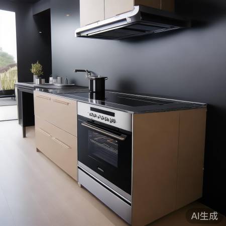 时尚集成灶，智能控火，清新厨房