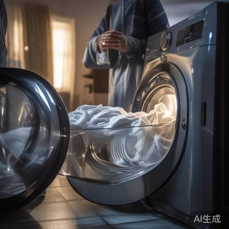 洗衣机启动安静，洗净衣物如镜