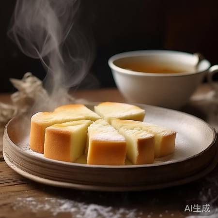 热发糕配清茶，生活美好