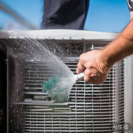 约克空调24H服务专线解释$空调外机清洗，清洁效果看得见