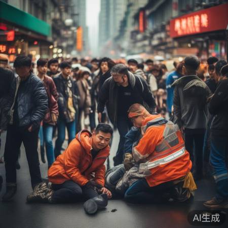 重庆街头惊现触电事故